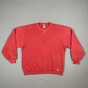 VTG Russell Athletic Sweatshirt Mens Large Red Blank Crewneck 90’s MADE IN USA - Picture 1 of 14
