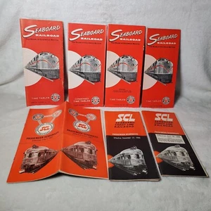 SEABOARD RAILROAD PASSENGER TIMETABLES (Lot of 7) 1958-1968 - Picture 1 of 10