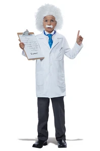 World Famous Physicist Scientist Lab Coat Child Costume - Picture 1 of 3