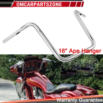 16" Ape Hanger Bar Handlebar For Harley Touring Sportster FLS FXS Road King Dyna - Image 1 of 4
