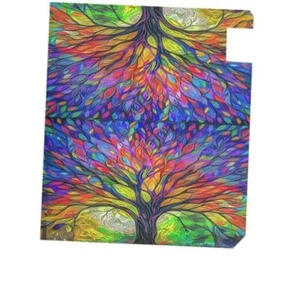Rainbow of Life Mailbox Cover Colorful Forest Mailbox Covers 25.5" X 21" Tree - Picture 1 of 8
