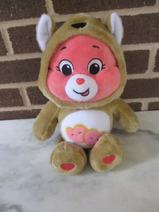 Care Bear Lov' A Lot Bear Pink 12.5" Tall Plush Snuggle Hoodie In Fox Costume - Picture 1 of 5