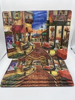 Juego de 4, 15,7 X 11 manteles de tablero con respaldo de corcho Pimpernel French Boutiques Foto 1 de 4