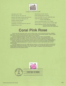 Página de recuerdo #0009 33c rosa coral #3052E - Imagen 1 de 1