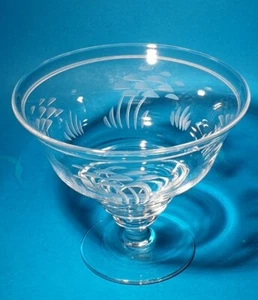 Rare Stuart Crystal Dessert Comport - Vintage, Engraved, Signed- Excellent Cond. - Picture 1 of 9