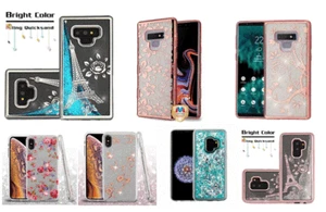 Rose Gold Silver Blue Glitter Hybrid Diamond TPU Case Cover For Galaxy Note 9 - Picture 1 of 17