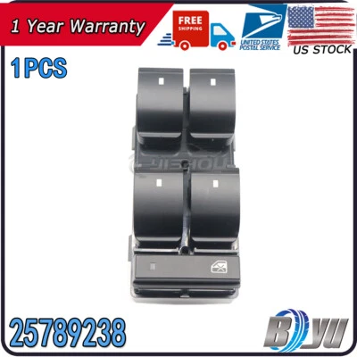 Interruptor de ventana eléctrica izquierda Driver Master 21066810 DWS30 se adapta a Saturn Outlook 07-10 Foto 1 de 4