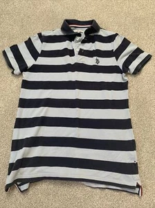 U.S. POLO ASSN polo shirt size boys 12-13 Blue Striped - Picture 1 of 8