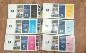 Genuine lot of HP 83 UV Printheads and Cleaners (C4960A-65A) DesignJet 5000 VAT - Picture 1 of 22
