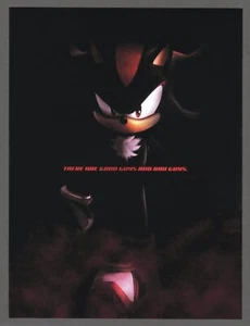 Póster brillante impresión artística de Shadow The Hedgehog 2005 Playstation 2 PS2 Xbox GameCube - Imagen 1 de 2