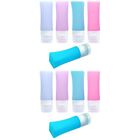 10 Pcs pump bottle 80ML Travel Toiletry Containers Silicone