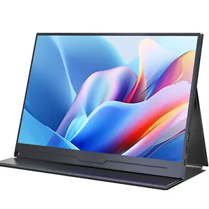 Used 15.6" Portable Monitor Upgraded IPS HDR 1080P Full HD Eye Care Screen USB C - Picture 1 of 10