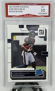 Tarjeta de novato Panini Donruss John Metchie III Texans 2022 clasificación #317 gema como nueva 10 - Imagen 1 de 1