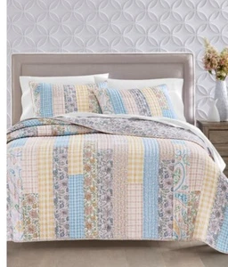 Closeout! Charter Club Spring Gingham Patchwork Quilt, King, - Picture 1 of 5