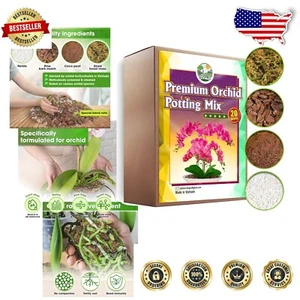 All-in-One Orchid Repotting Kit with Moss, Bark, Perlite & Coco Peat - 20QT Size - Picture 1 of 9