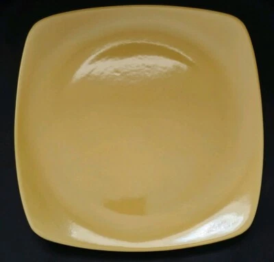 SET OF 2 CORELLE HEARTHSTONE TURMERIC YELLOW SQUARE SALAD LUNCHEON PLATE 8 3/4" - Image 1 of 2