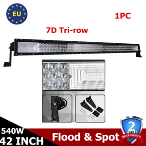 7D+ Tri Row LED Light Bar 42inch 540W Combo F&S Ford Offroad Driving Fog Lamp EU - Bild 1 von 12