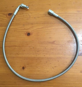1/8" Braided Stainless Steel Oil Feed Line, 24" Long - Bild 1 von 3