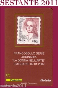 TESSERA FILATELICA FRANCOBOLLO SERIE LA DONNA NELL'ARTE 2002 D5 - Imagen 1 de 1