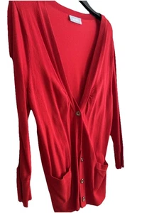 Wallis geknöpfte rote Strickjacke Top Größe 12 - Bild 1 von 5