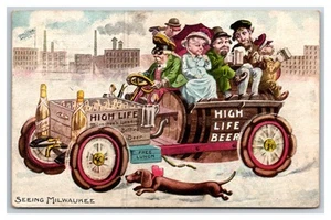 Miller High Life Beer Car From Giant Keg Bottles Dachshund Dog brewery - Picture 1 of 2