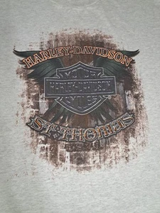 Harley Davidson T-Shirt Mens XL Green US Virgin Islands St Thomas Skull Y2K USA - Picture 1 of 8