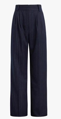 Favorite Daughter Women's THE FAVORITE PANT In Navy Pinstripe. Trousers Pick Sz - Image 1 of 4