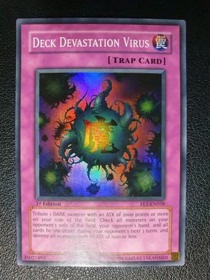 Deck Devastation Virus FET 1st Edition Super Rare NM Yugioh Deckverwüstungsvirus - Bild 1 von 4