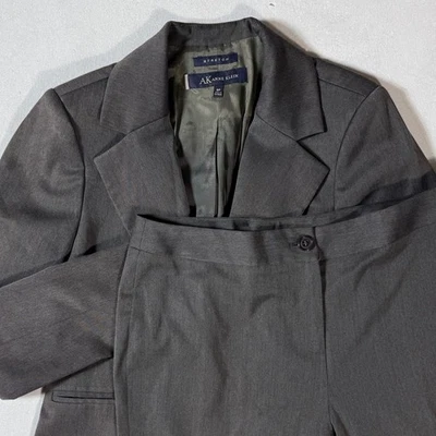 AK Anne Klein Traje Chaqueta Blazer con Pantalones Para Mujer 6P Gris Elástico Foto 1 de 4