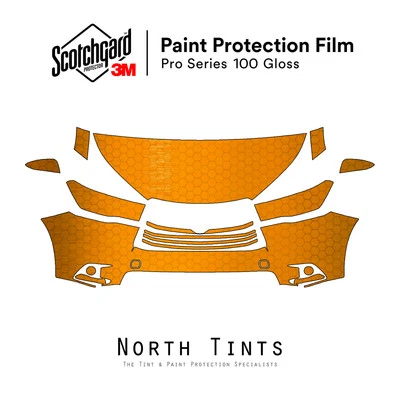 Sujetador transparente con película de protección de pintura precortada serie 3M PRO 2014-2016 Toyota Highlander Foto 1 de 4