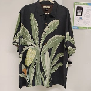 Tommy Bahama Hawaiihemd Gr. L 100% Seide Button Down ASO Charlie Sheen Dad - Bild 1 von 4