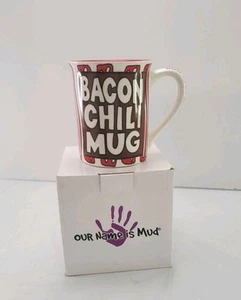 LAURIE VEASEY Bacon Chili Coffee Mug Cup Recipe / Humor Collectible 16oz. - Picture 1 of 10