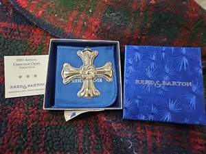 Sterling Silber Reed & Barton 2001 Weihnachtskreuz Ornament NEU IN BOX - Bild 1 von 5