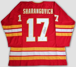YEGOR SHARANGOVICH SIGNED CALGARY FLAMES CUSTOM JERSEY STAR AUTOGRAPHED +JSA COA - Picture 1 of 3