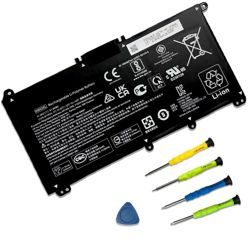 Repuesto Batería Portátil HW03XL l97300-005 para HP Pavilion 15-EG 15-eg00xxx... Foto 1 de 4