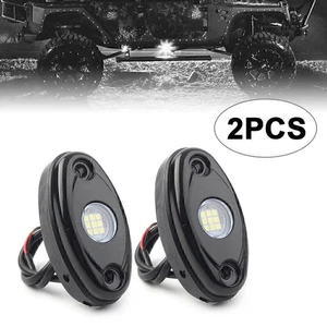 For Jeep ATV Truck Under Body Trail Rig Lamp 2X 9W White LED Rock Light - Picture 1 of 10