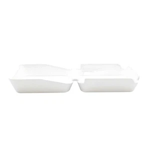 Vassoio Hamburger Patatine Doppio Bianco in Melamina 30,5x15 cm Tablecraft - Foto 1 di 1