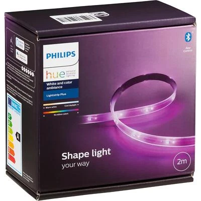 Philips Hue LightStrip Plus 2m 1600lm White Color Ambiance BT - Bild 1 von 2