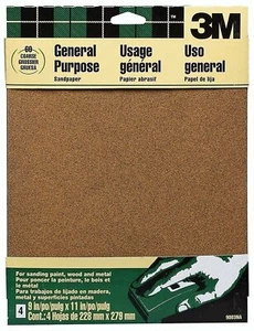 Hojas de papel de lija 3M 9003NA 9" X 11" para curso, madera, metal - Imagen 1 de 1