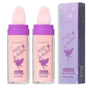 2pcs Pink Glitter Highlighter Set, Face Body Lips Brighten & Blush Makeup - Picture 1 of 5