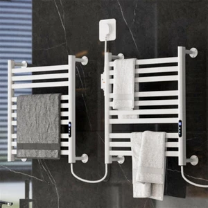 Smart Electric Ladder Heated Towel Rail Warmer Thermostatic Radiator LCD Display - Picture 1 of 15