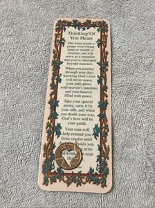 Thinking Of You Heart Bookmark Dicksons BKM-305 USA CB1 - Picture 1 of 3