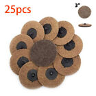 25PCS 3 inch Coarse Surface Conditioning Roll Lock Sanding Disc Pads Die Grinder