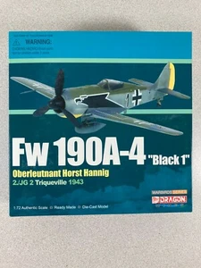 1/72 Dragon Wings Warbird Series FW 190A-4 "Black 1" Diecast Modelo 50083 NOS - Imagen 1 de 4