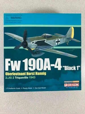 1/72 Dragon Wings Warbird Series FW 190A-4 "Negro 1” Diecast Modelo 50083 Nuevo de Lote Antiguo Foto 1 de 4