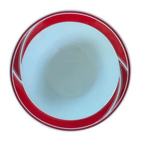 Lava By Epoch Vintage 1985 Red & White Swirl 7.25 Diameter Bowl Japan #7506 - Picture 1 of 9