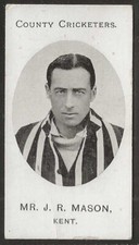 TADDY-COUNTY CRICKETERS CRICKET 1907 KENT-#13- MR. J.R. MASON