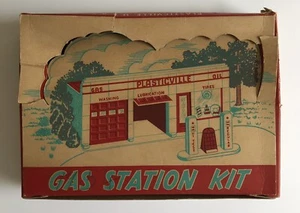 Vintage Plasticville Gas Station Kit Original Box Only - Picture 1 of 8