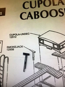 Athearn HO Steel Cupola Caboose Parts - Smoke Jack (smokestack) Part #12508 NEW - Picture 1 of 1