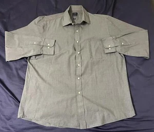 Arrow Mens Dress Shirt 16.5 34/35 Gray Classic Fit Casual Large Wrinkle Free - Picture 1 of 4